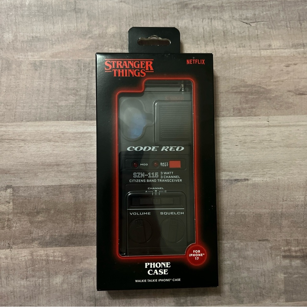 Stranger Things Netflix Walkie Talkie iPhone 17 Code Red Phone Case New